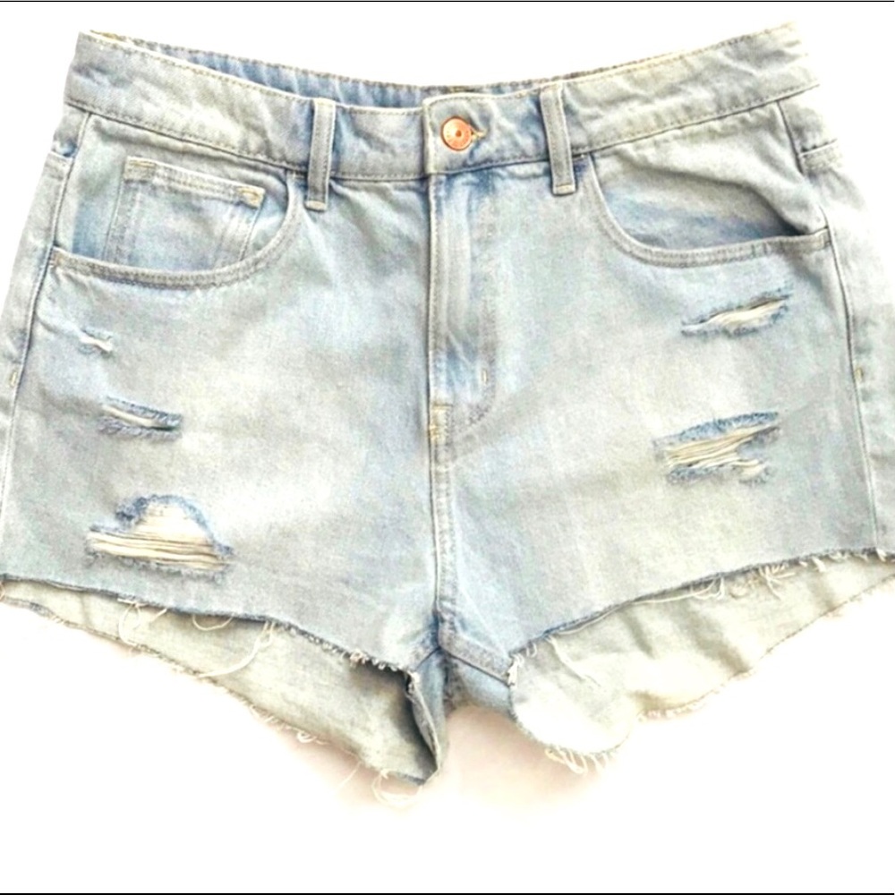 H&M Jean Shorts, Size 10, Copper Button